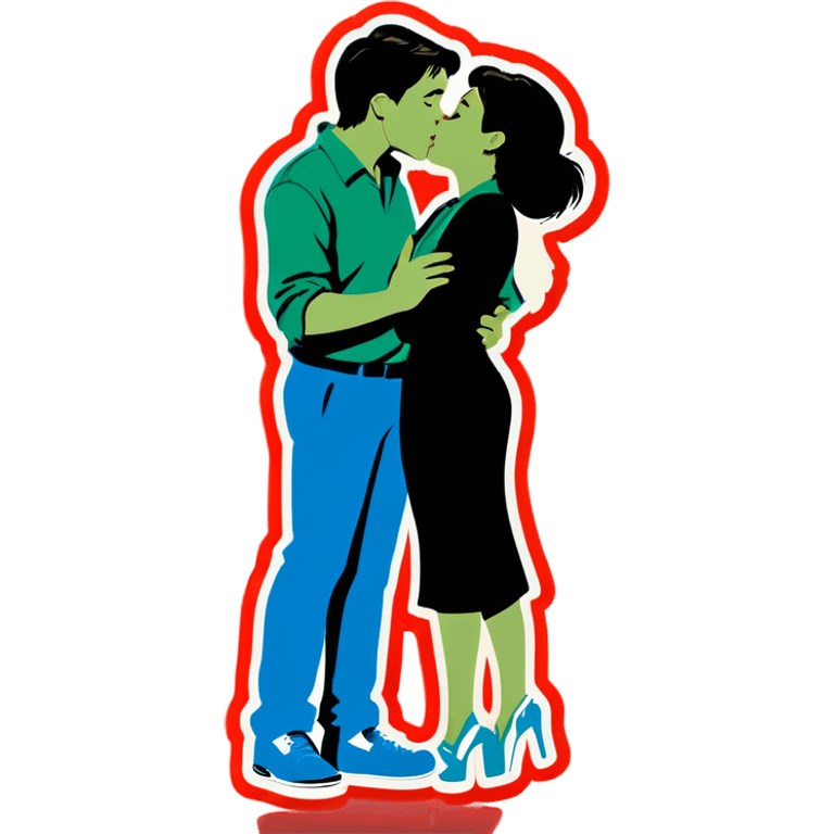 Couple kissing emoji