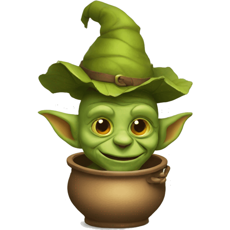 Goblin with a pot on his head emoji