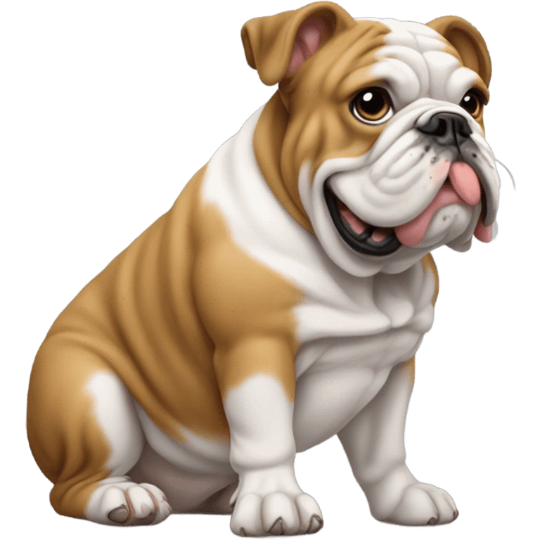 English bulldog pooping emoji