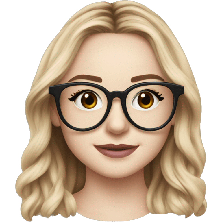 Sabrina Carpenter with clear aviator-style glasses emoji