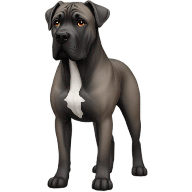 dog Cane Corso color fawn full body emoji