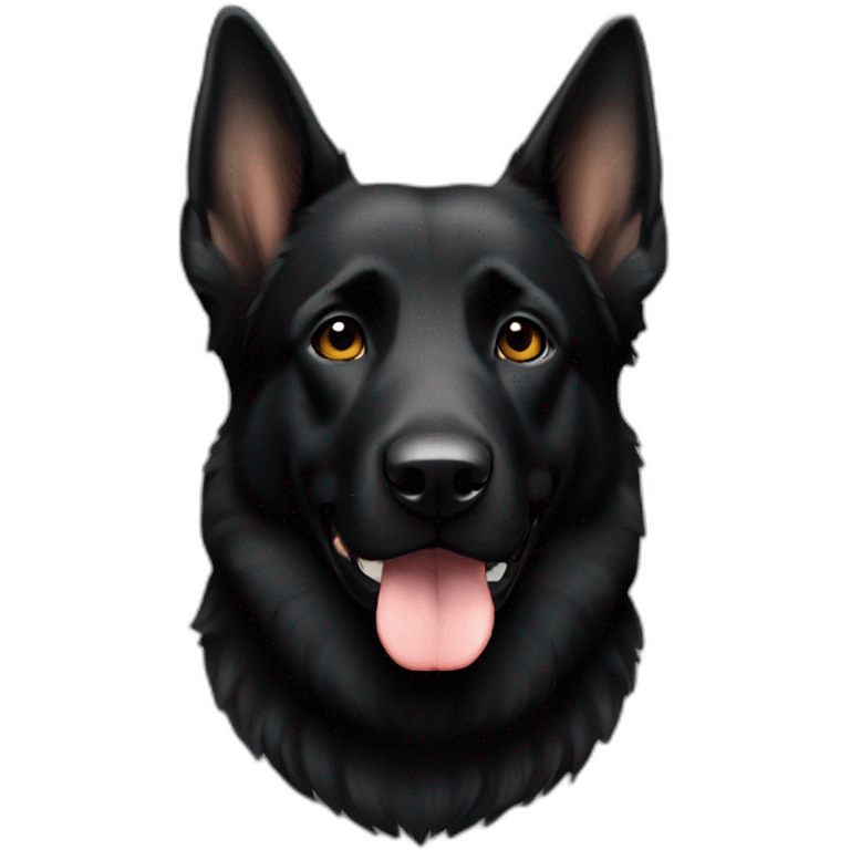 full black german sheppard emoji