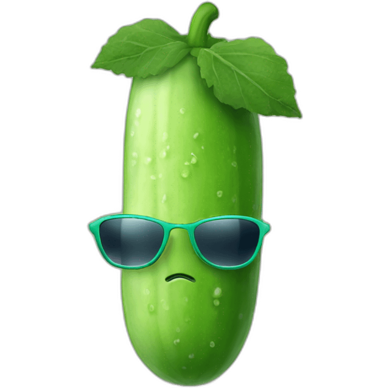 Cucumber in sunglasses  emoji