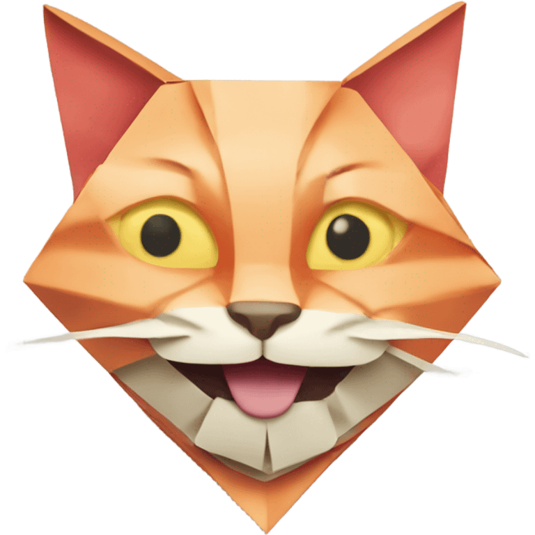 cat smiling origami saumon emoji