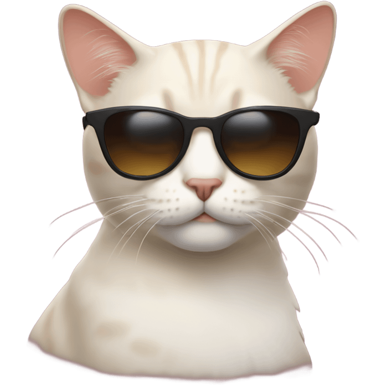 Cat with sunglasses emoji