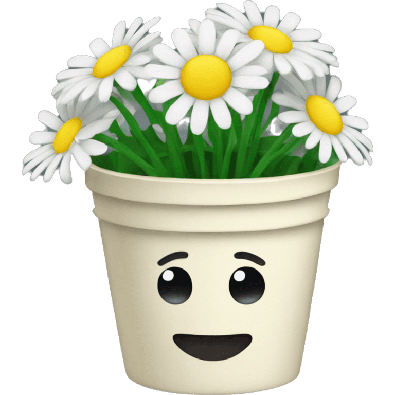 Daisy flower bucket emoji