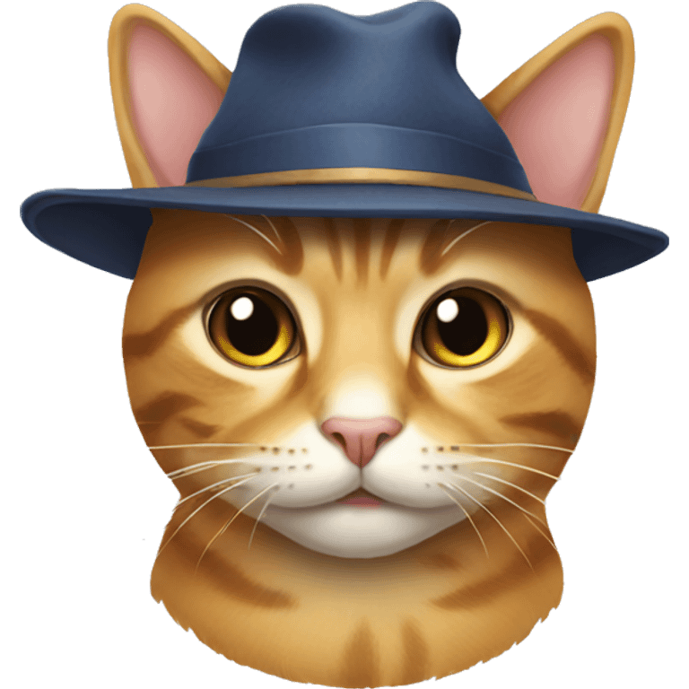 Cat wearing hat  emoji