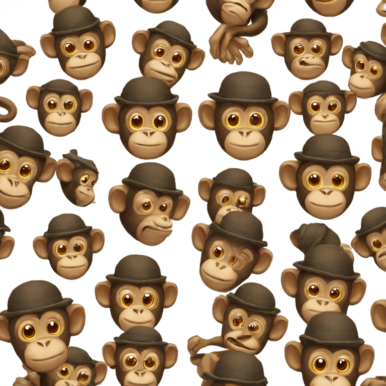 Monkey with hat emoji