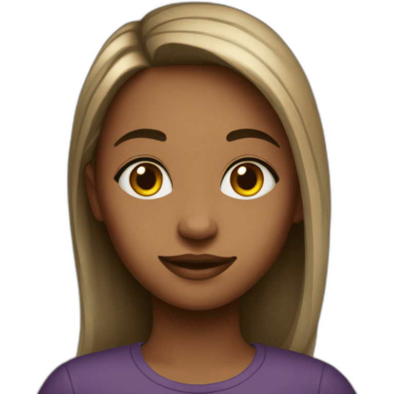 A girl emoji designed with the name raha emoji