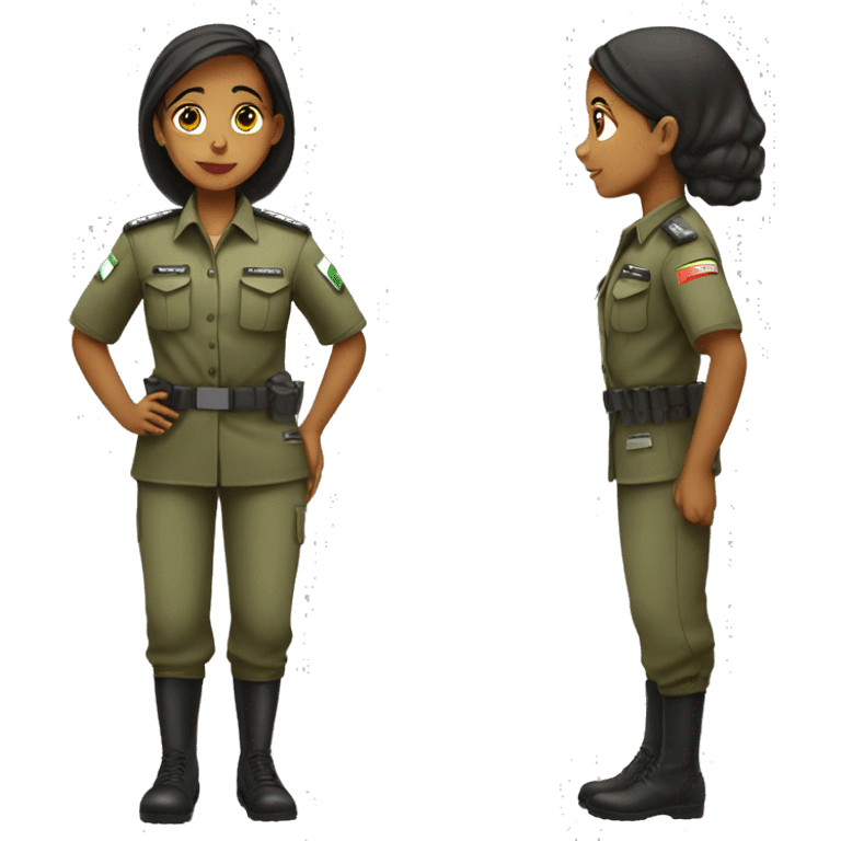 A girl in IDF uniform  emoji