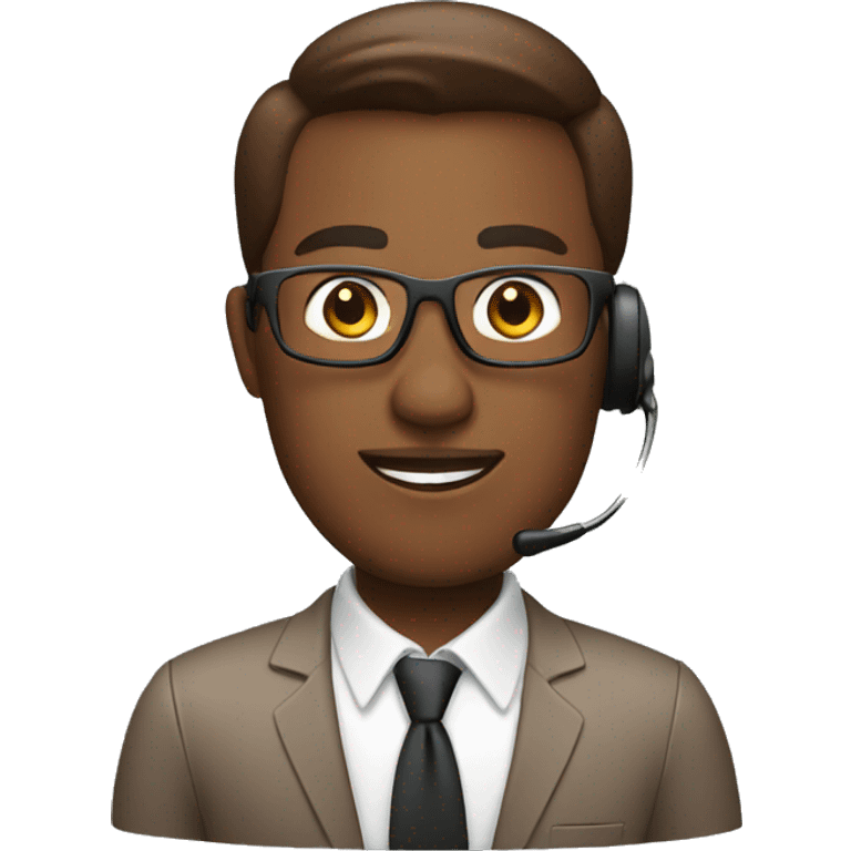 brown call center agent emoji