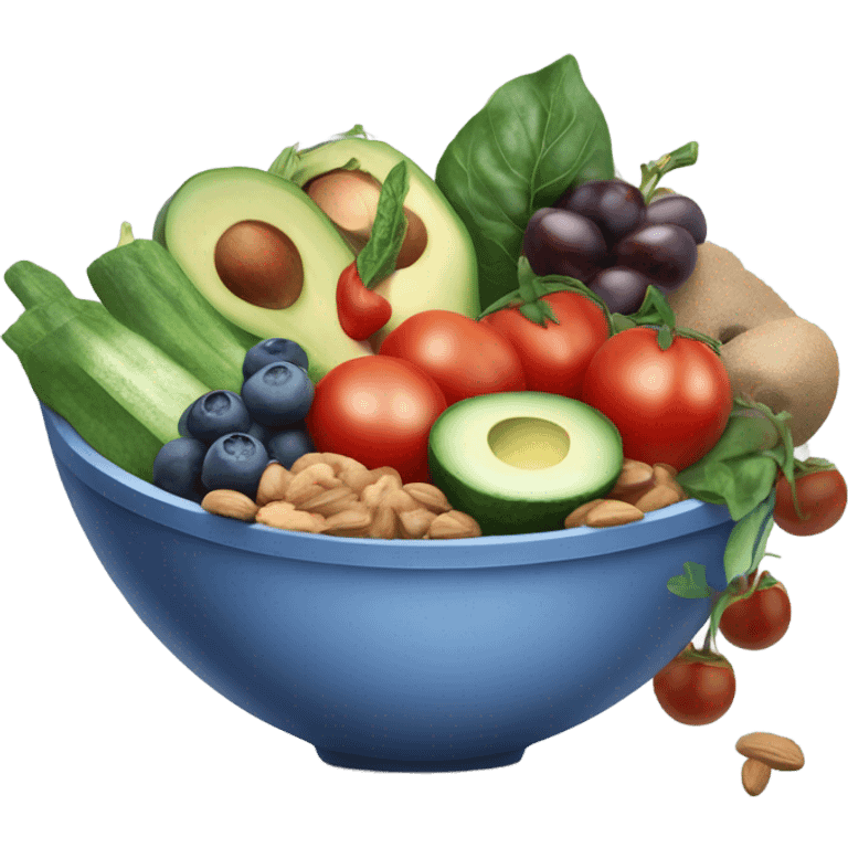 realistic bowl of healthy food emoji