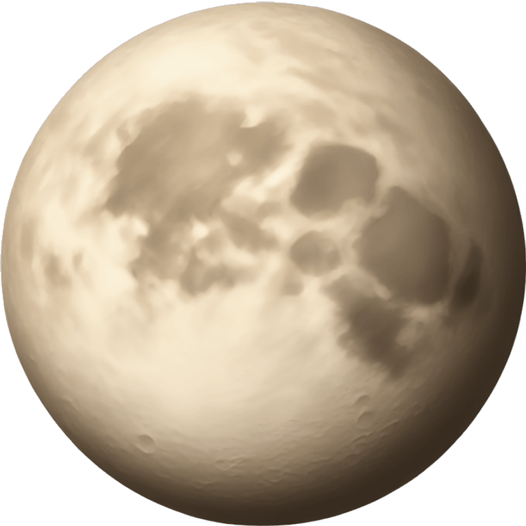 Beige moon emoji