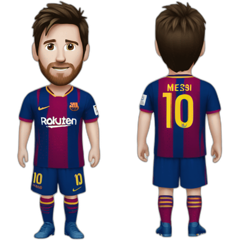 Messi and dress emoji