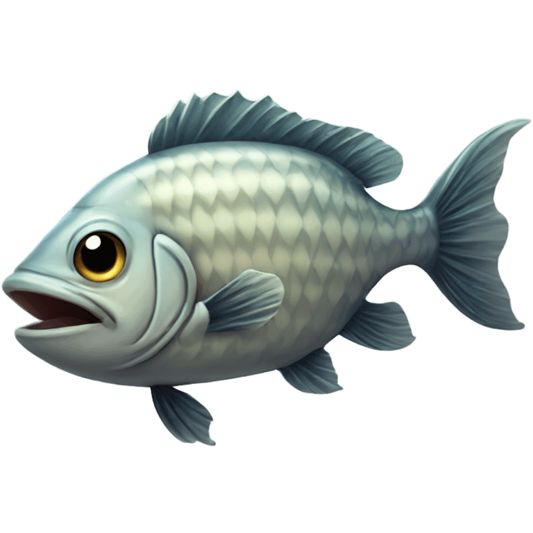 Fish with grotesque growth emoji