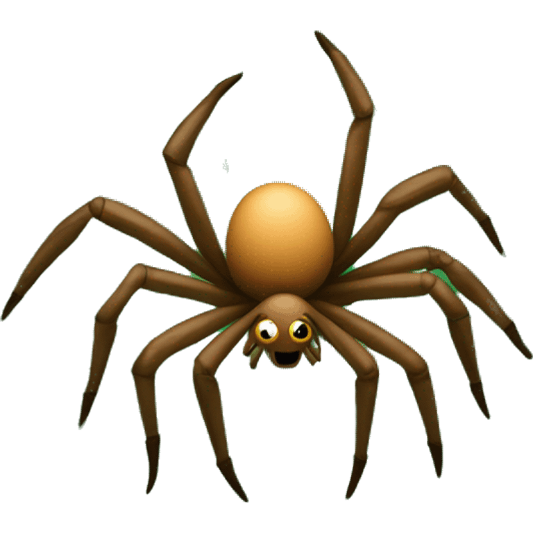 Giant spider crawling on the giant green trees of the Amazon forest emoji