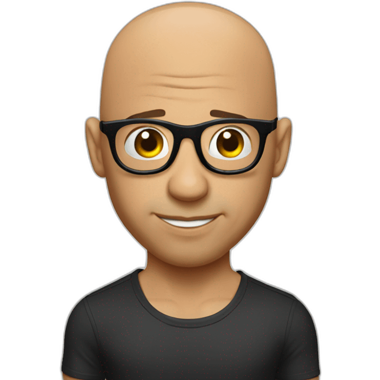 skinny vin diesel whith round glasses emoji