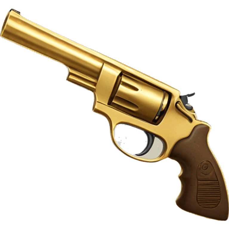 Golden gun with barrel mag emoji