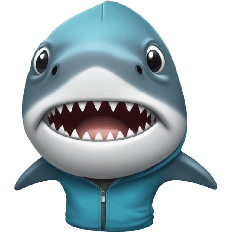 shark wearing hoodie emoji