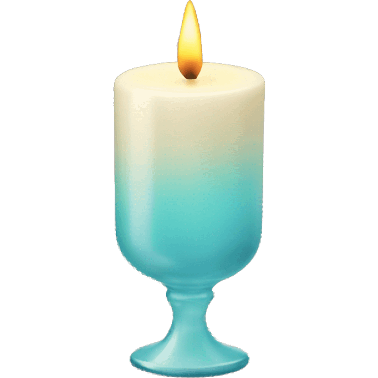 Candle in a powder-colored glass emoji