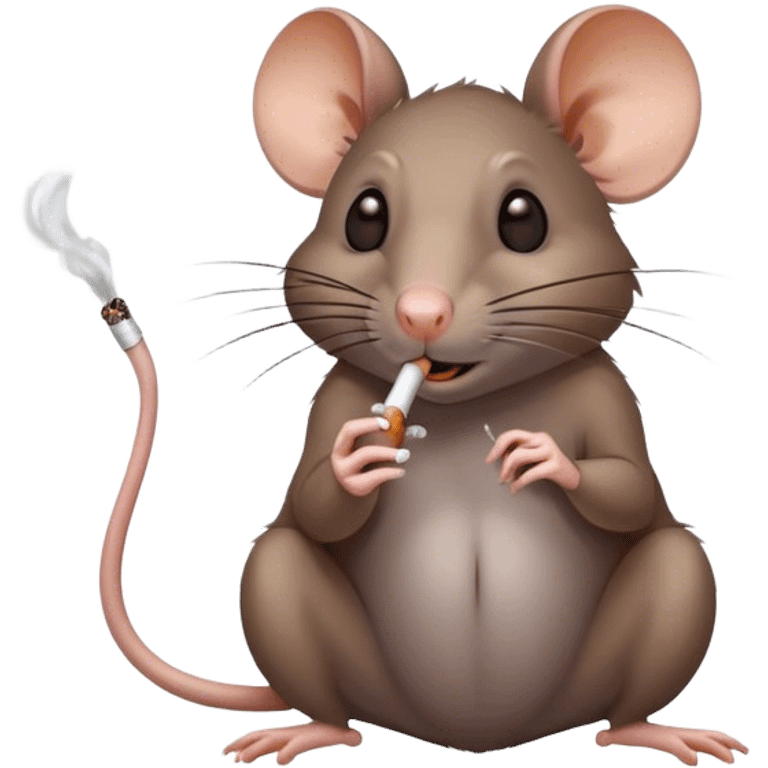 Rat smoking a cigarette  emoji