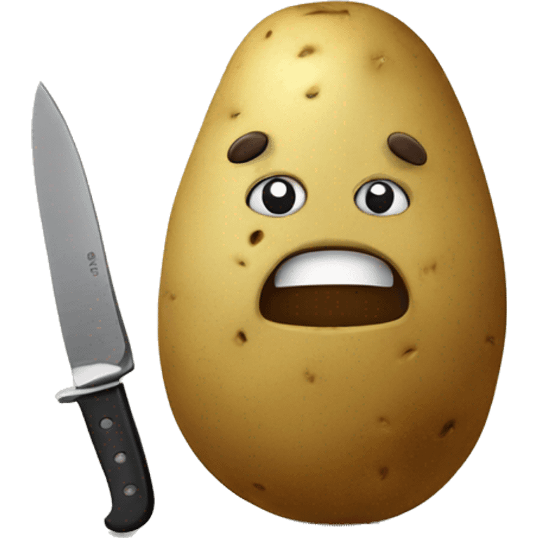 Potato with knife emoji