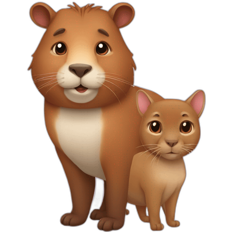 cat and capybara emoji