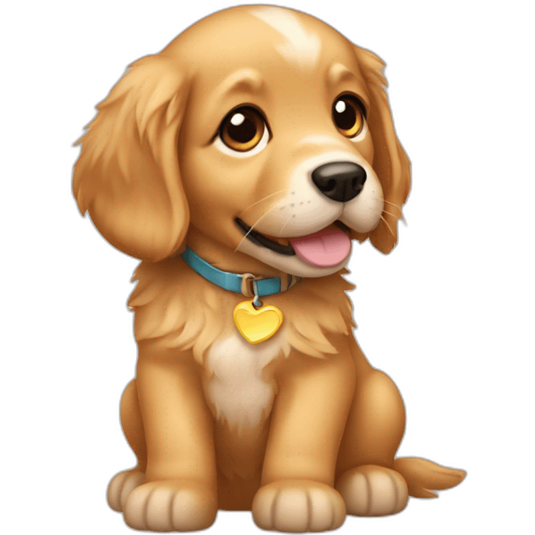 puppy golden retriever emoji