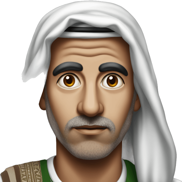 Palestinian man photorealistic serious emoji