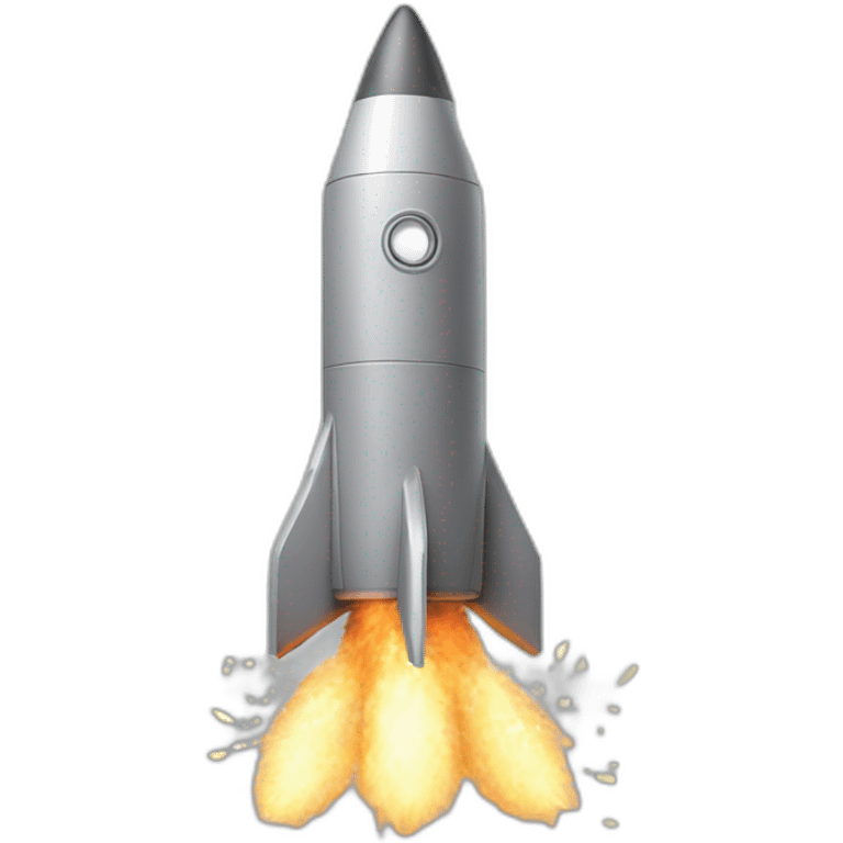 grey rocket exploding emoji