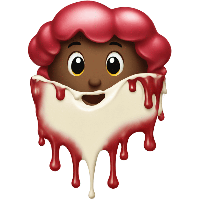 Cherrys dripping milk  emoji