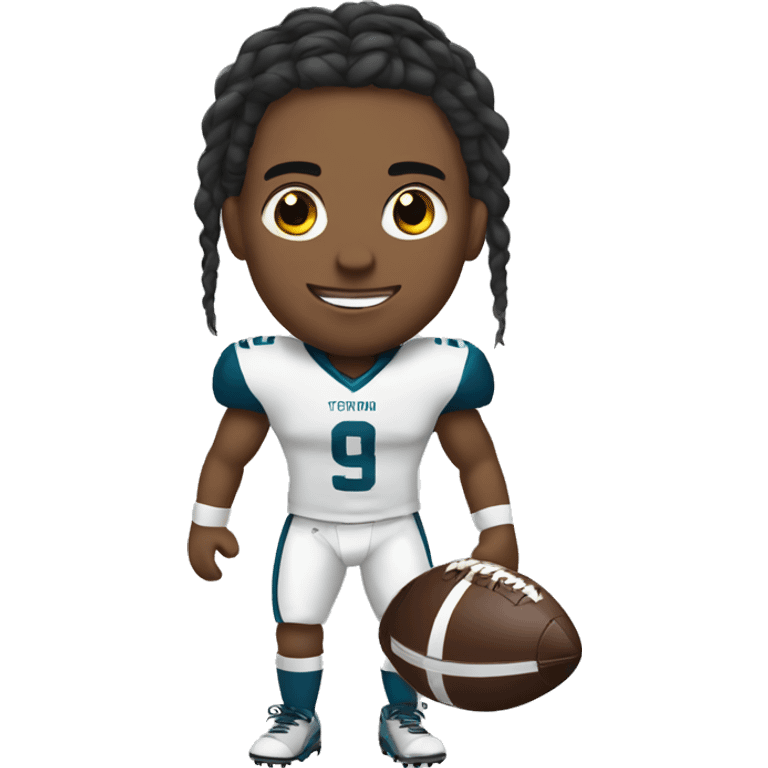 football player with braids emoji