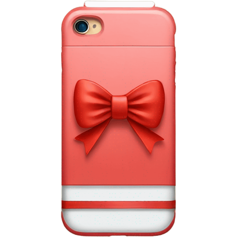 red iphone with bow emoji