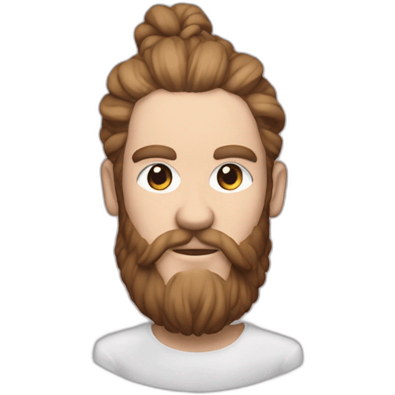 chet faker with hair bun on top emoji