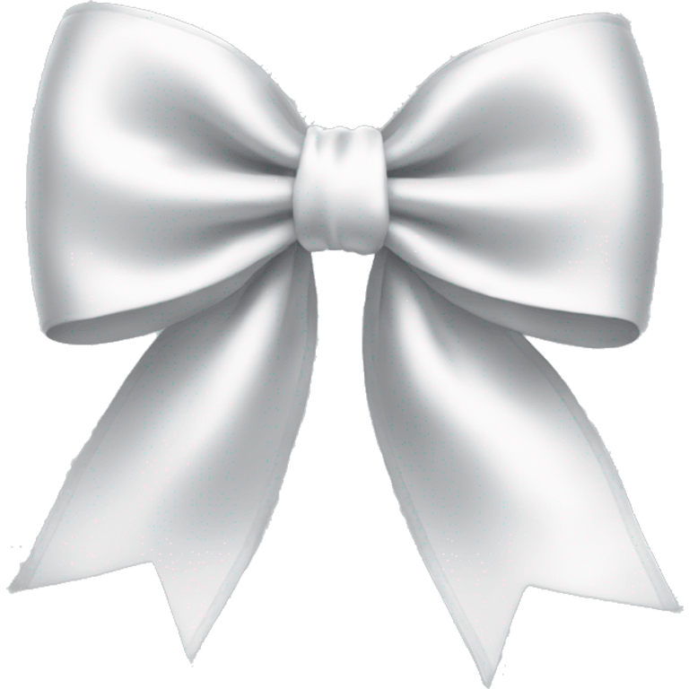 white satin bow emoji