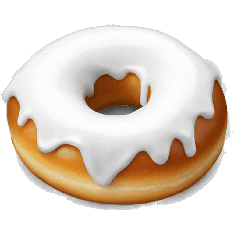 Donut in white glaze emoji