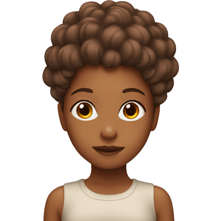 Brown girl with flying hair  emoji