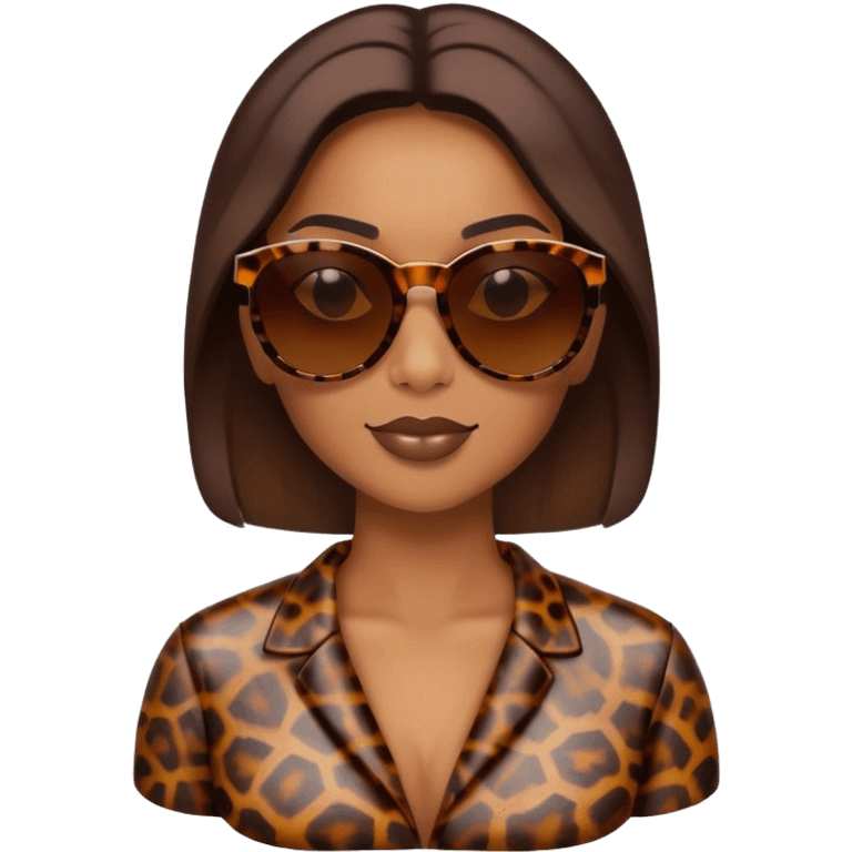 Brown sun glasses women’s tortoise shell emoji