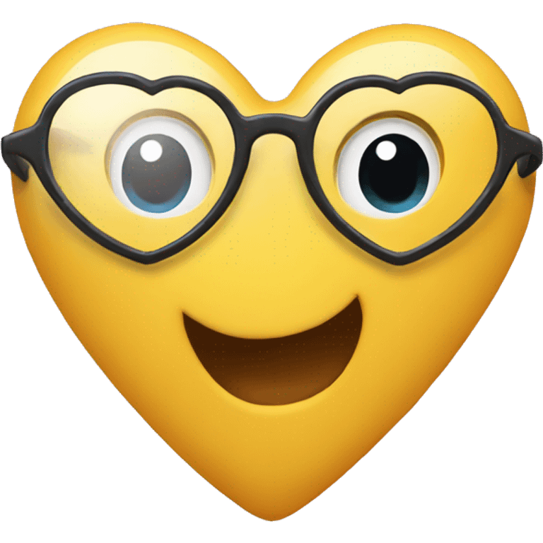 Heart with glasses  emoji