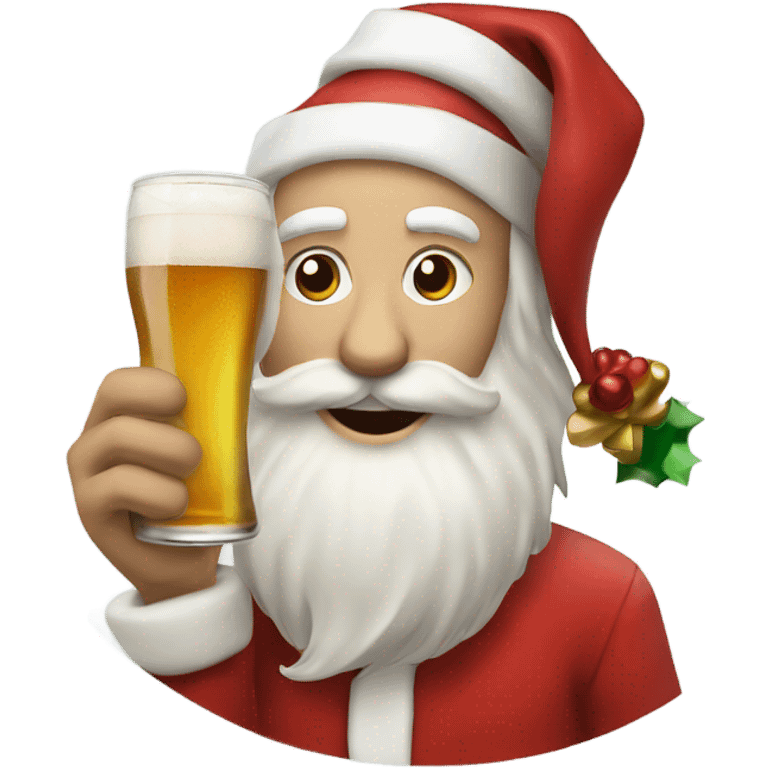 santa with vans beer emoji