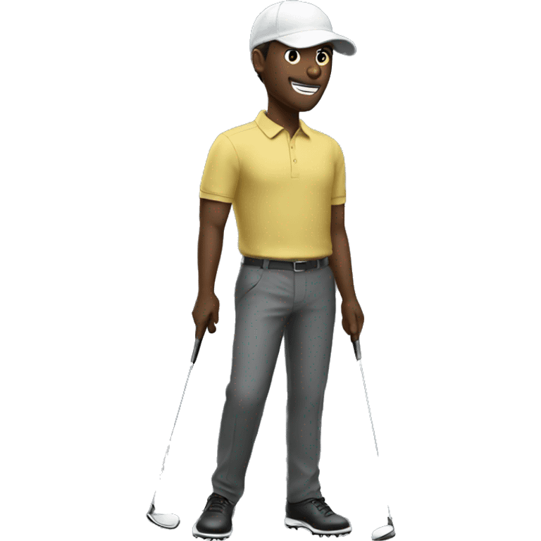 Tall black golfer  emoji