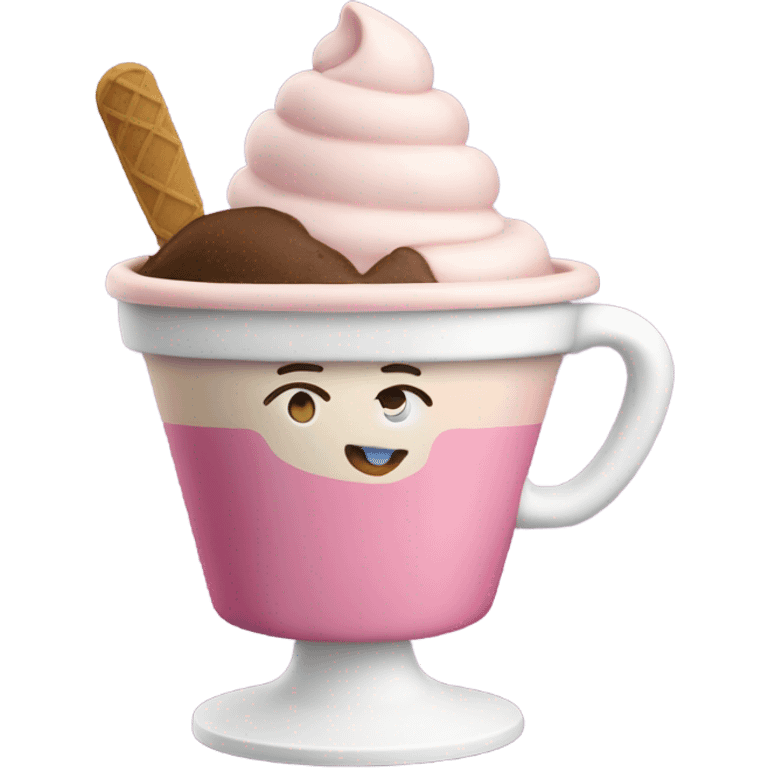 neopolitan ice cream in a cup emoji