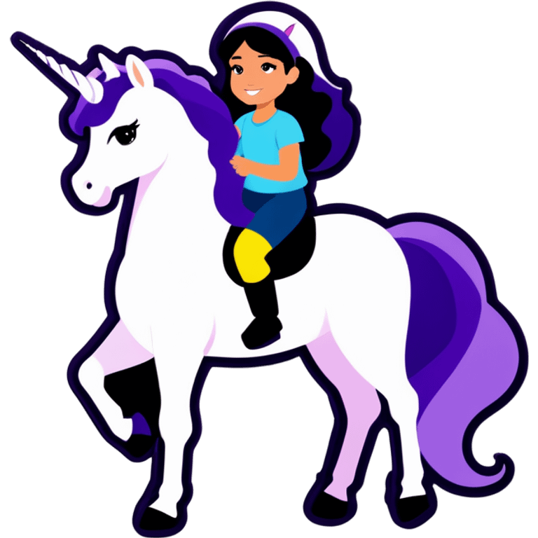 Karla  amethyst ride a unicorn emoji