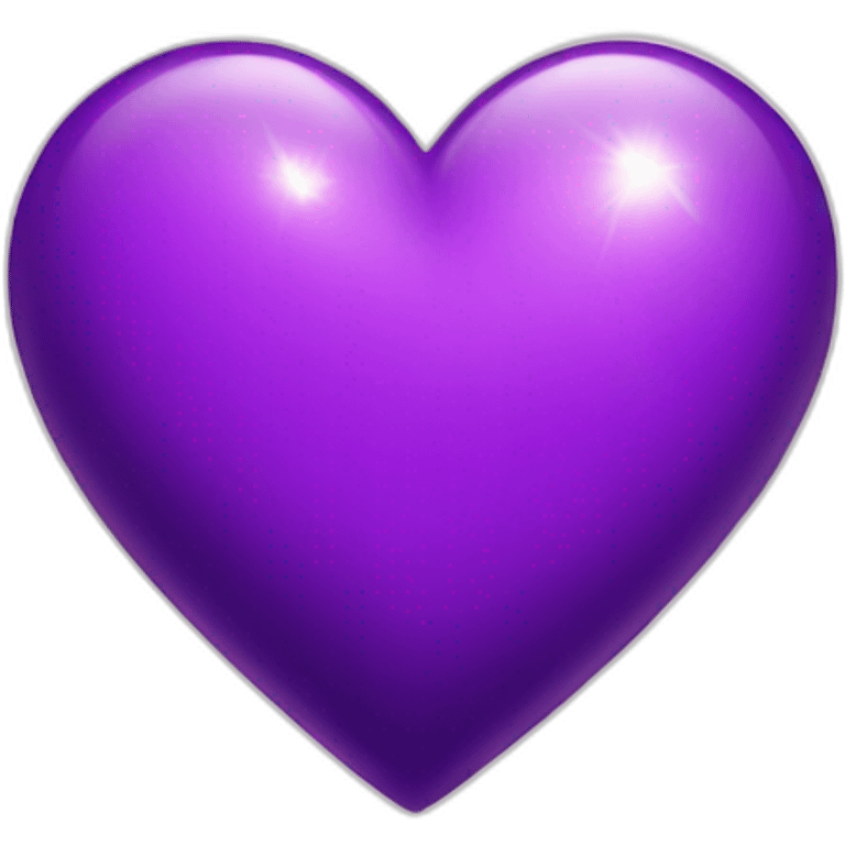 Purple heart with glimmer emoji