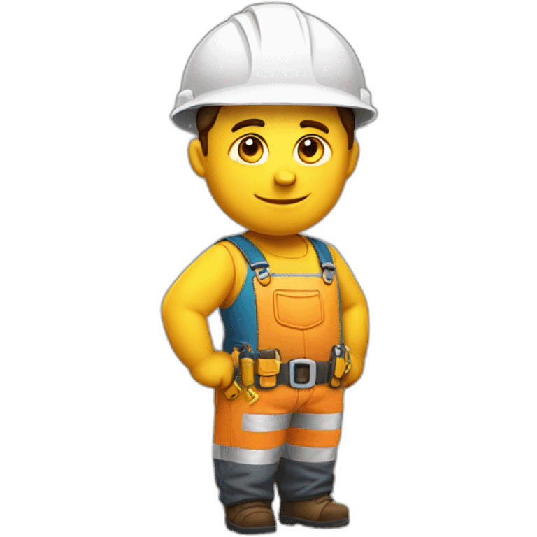  Builder with fat belly emoji