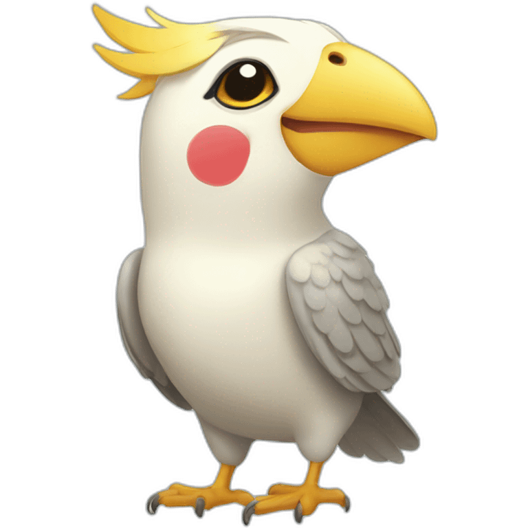 Happy cockatiel emoji