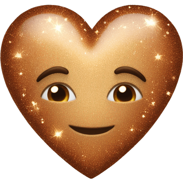 Brown heart with sparkles  emoji