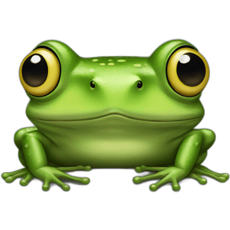 Frog portrait emoji