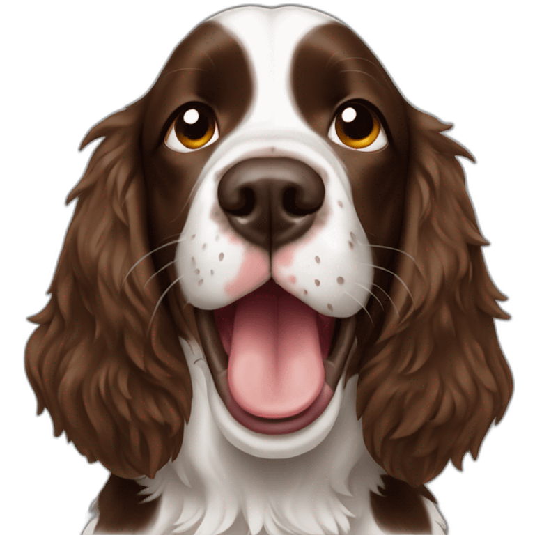 Springer spaniel crying funny emoji