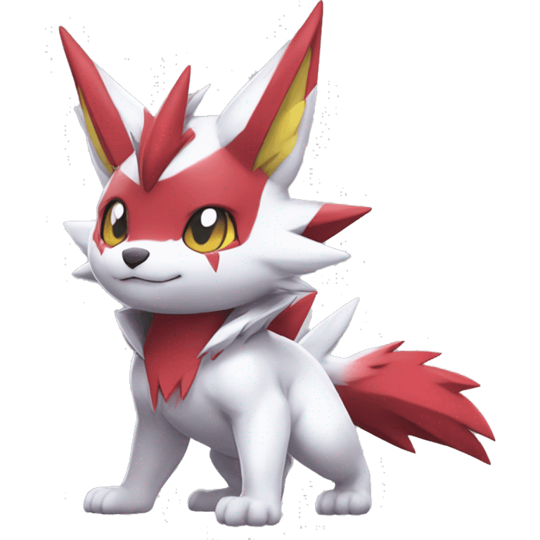 Anthro Cool Edgy Cute Chibi Shiny Zangoose-Zoroark-Fakemon-Pokémon Full Body Detailed High Quality emoji